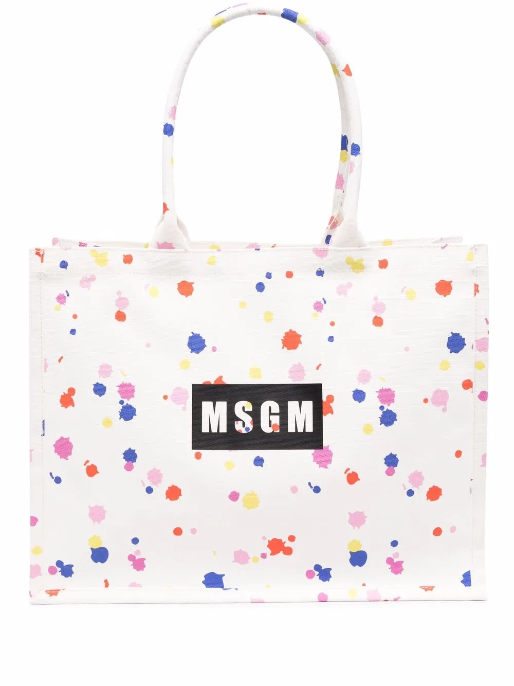 

MSGM tote con logo estampado - Blanco