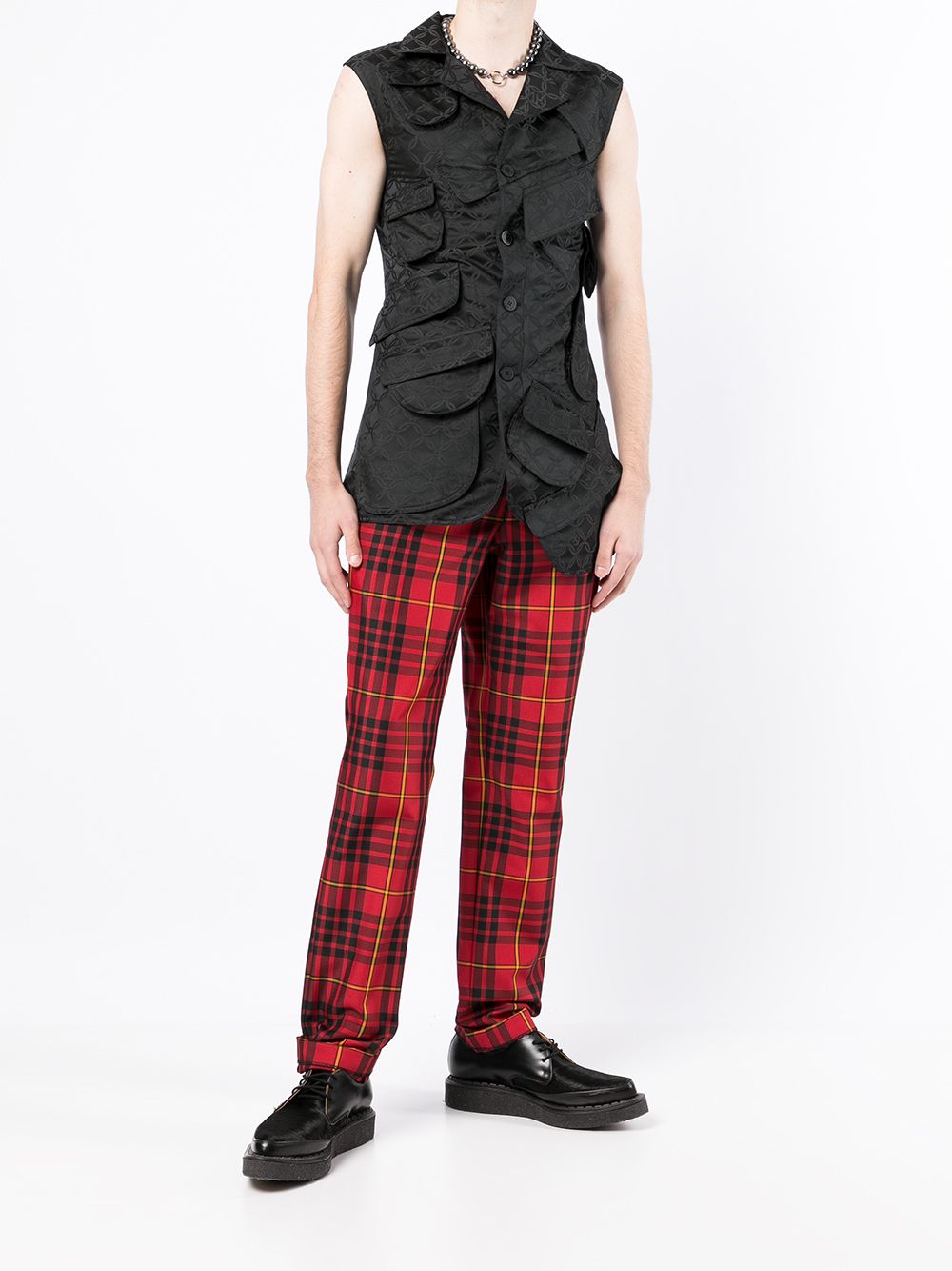 фото Charles jeffrey loverboy multi-pocket jacquard longline waistcoat