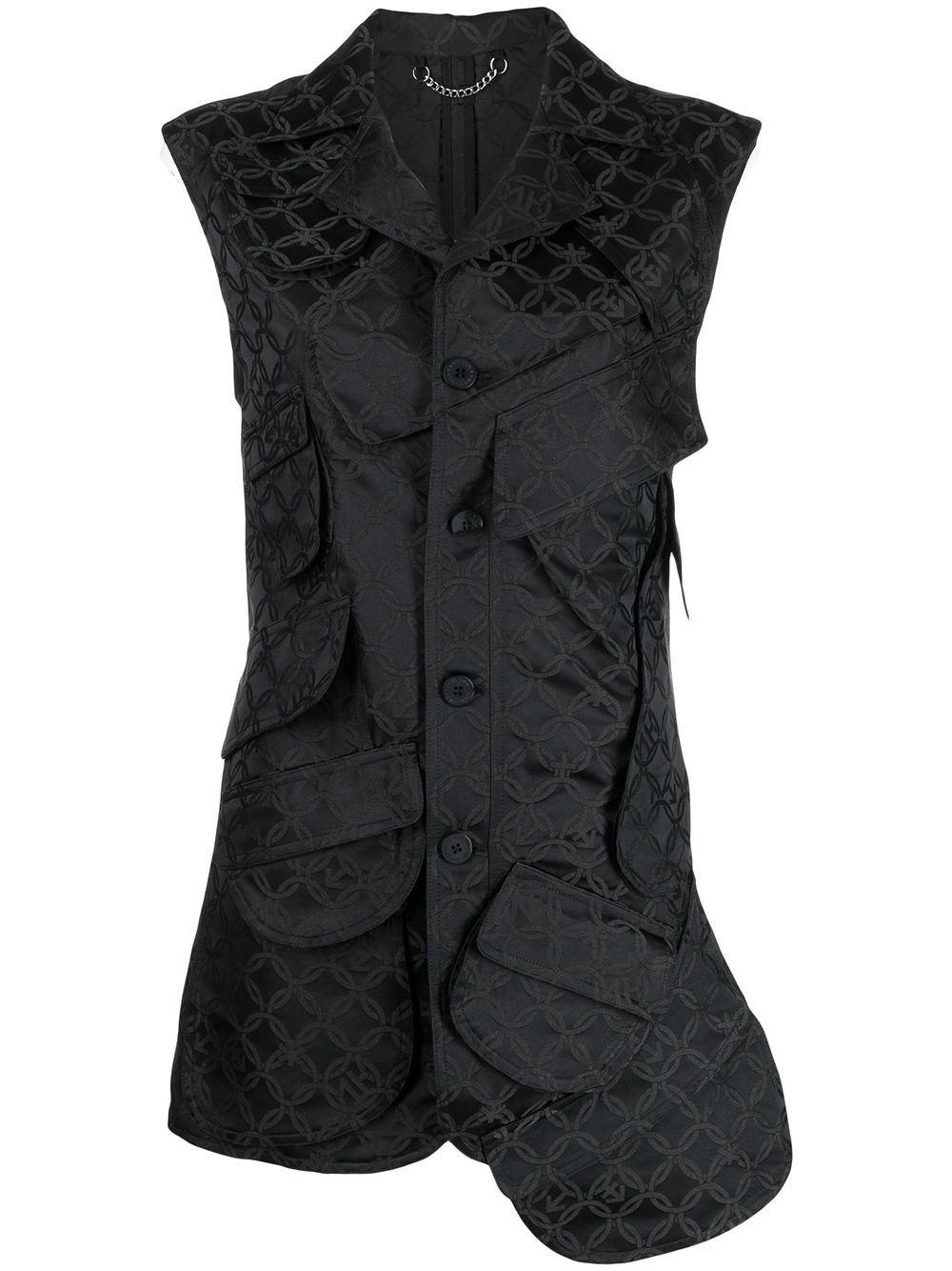 фото Charles jeffrey loverboy multi-pocket jacquard longline waistcoat