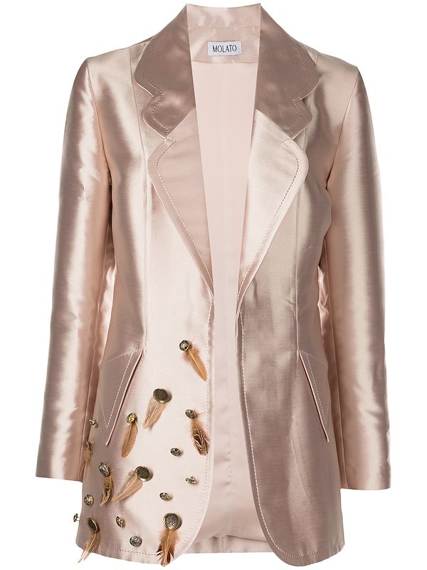 silk longline jacket