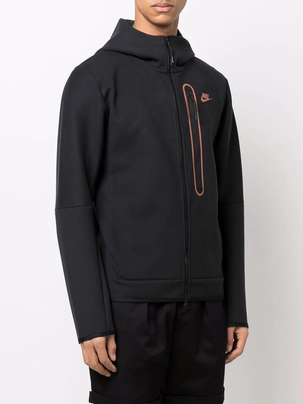  Nike Logo-print Zip Up Jacket - Black 