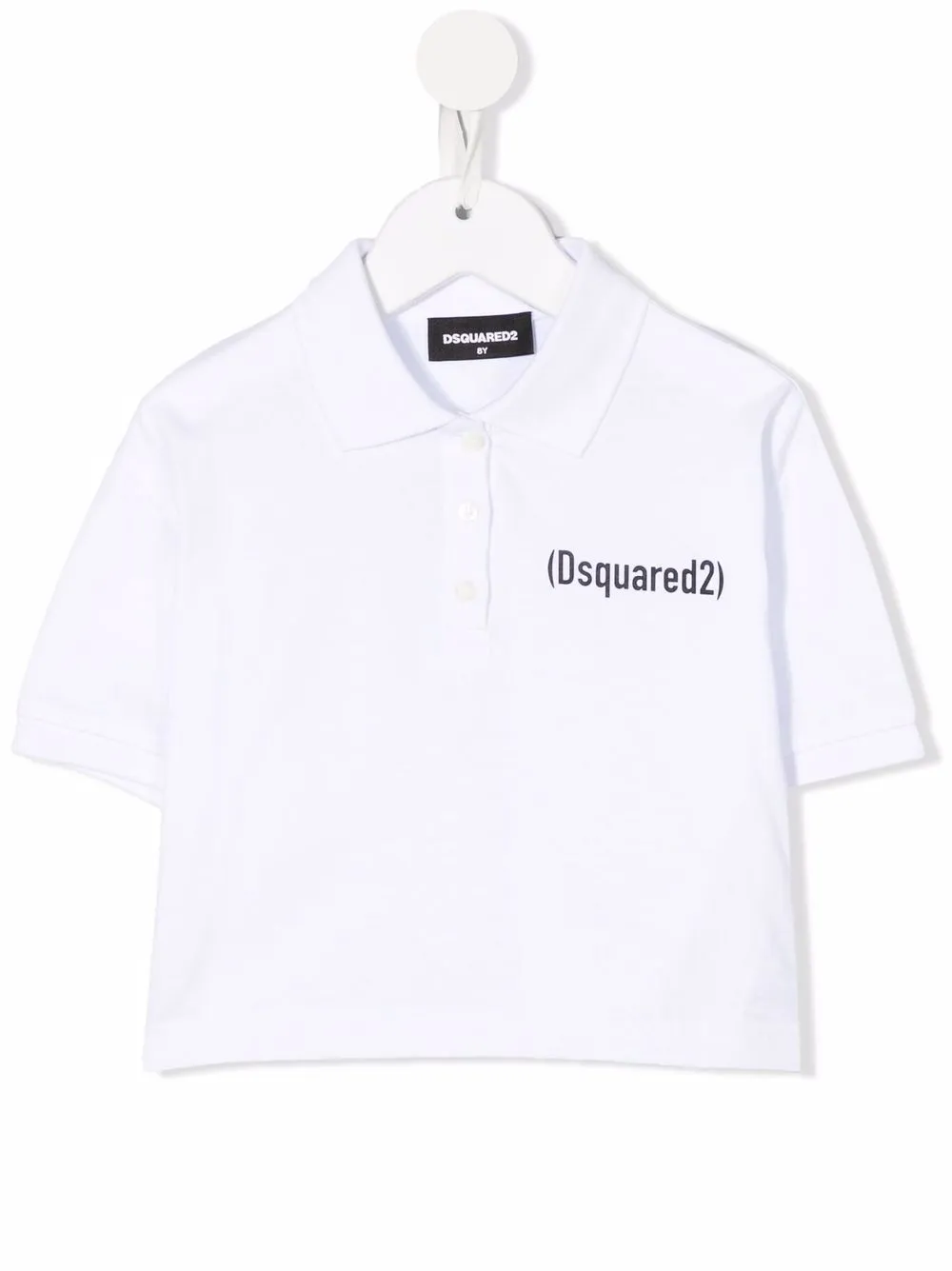 

Dsquared2 Kids camisa tipo polo con logo estampado - Blanco