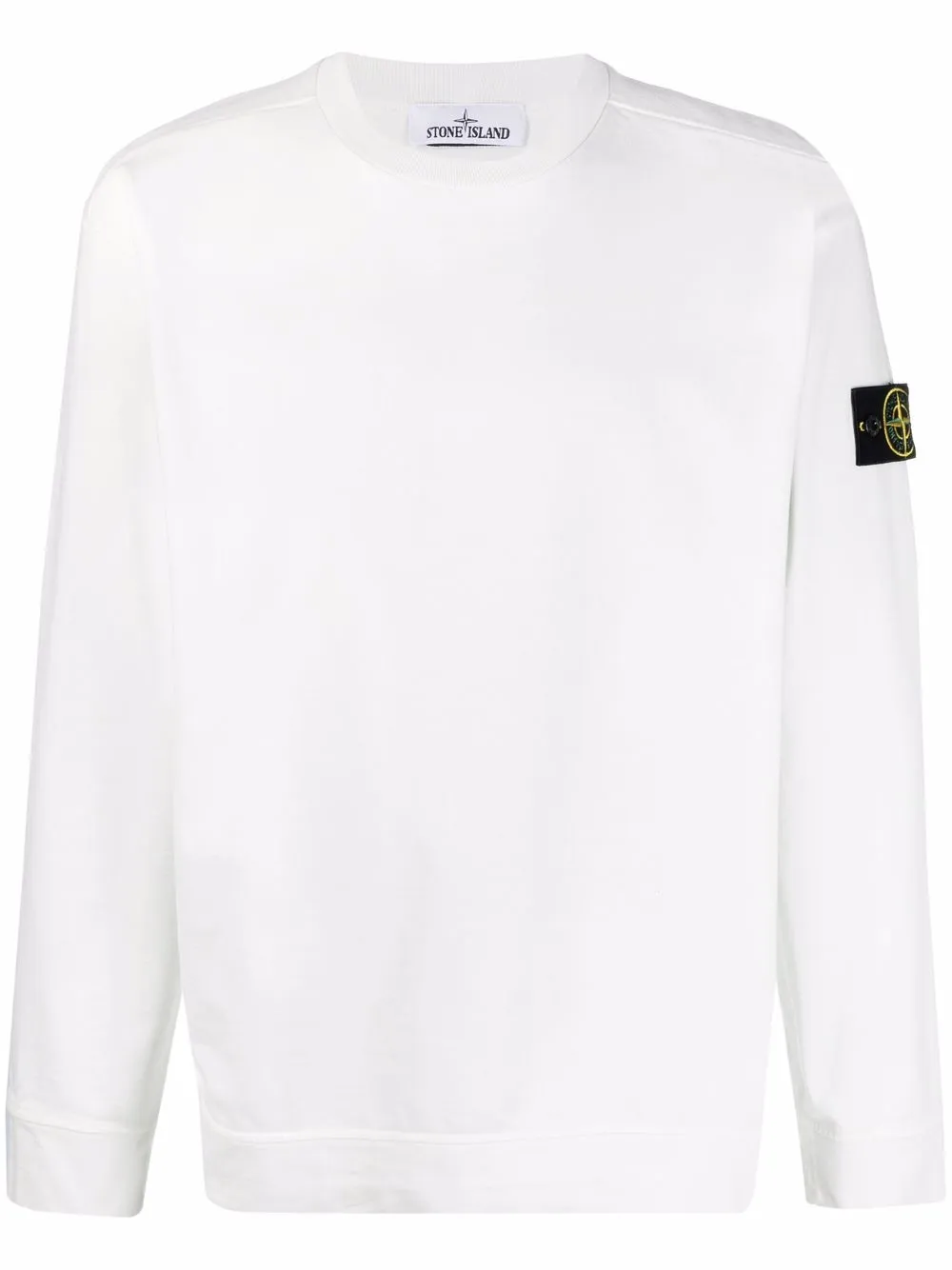 

Stone Island Compass-patch cotton sweatshirt - White