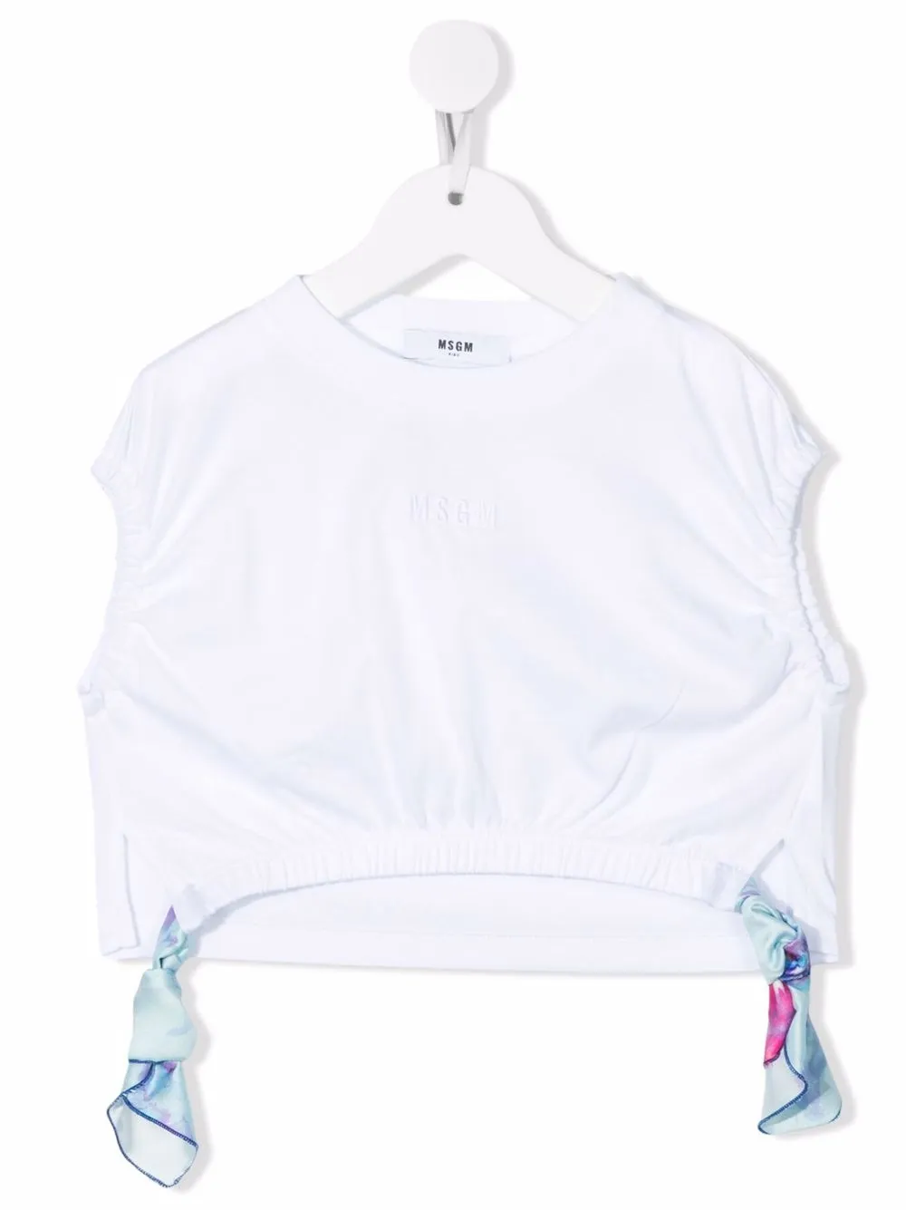 

MSGM Kids logo-embroidered short-sleeve T-shirt - White