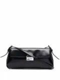 BY FAR Matilda semi-patent leather shoulder bag - Black