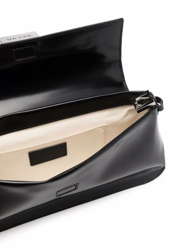 BY FAR Matilda semi-patent Leather Shoulder Bag | Black