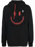 Raf Simons x Smiley distressed-finish hoodie - Black