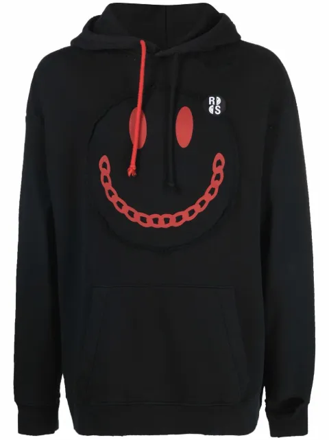 Raf Simons x Smiley distressed-finish hoodie