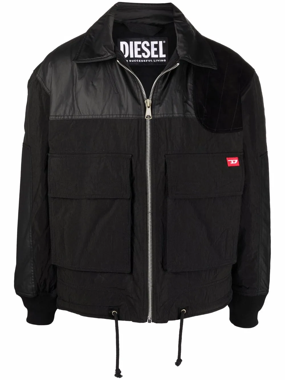 

Diesel chamarra con paneles en contraste - Negro