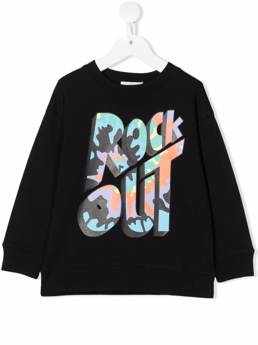 

Stella McCartney Kids sudadera con eslogan estampado - Negro