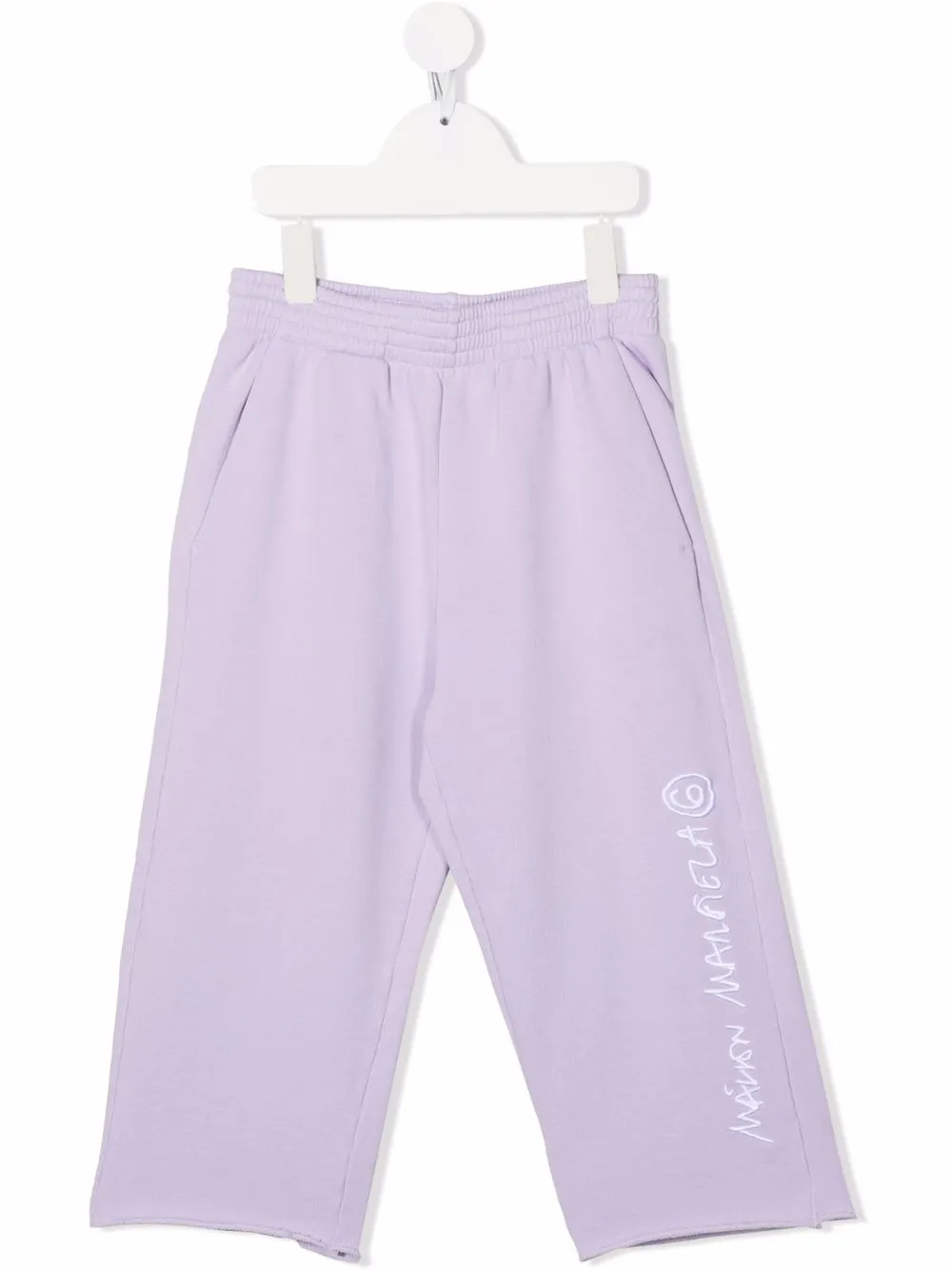 

MM6 Maison Margiela Kids joggers con logo estampado - Morado