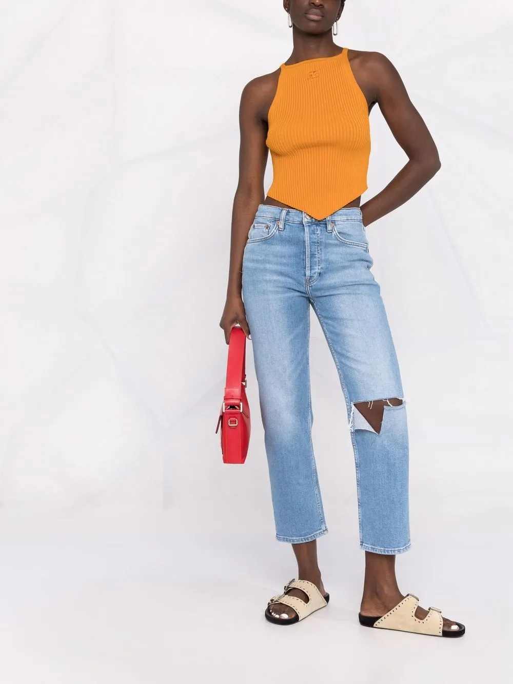 RE/DONE Straight jeans - Blauw