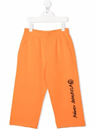 MM6 Maison Margiela Kids Fragile Logo Print Leggings
