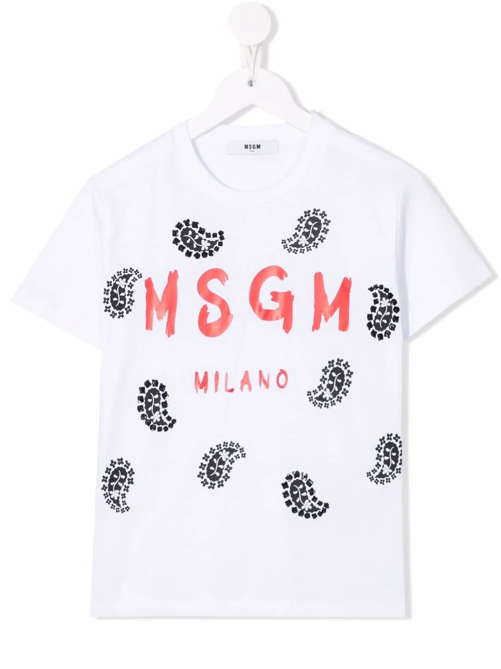 

MSGM Kids playera con logo estampado - Blanco