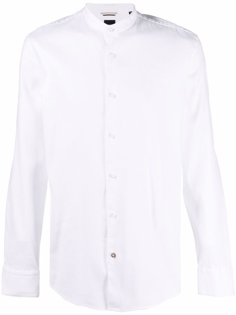 BOSS long-sleeve linen-blend Shirt - Farfetch