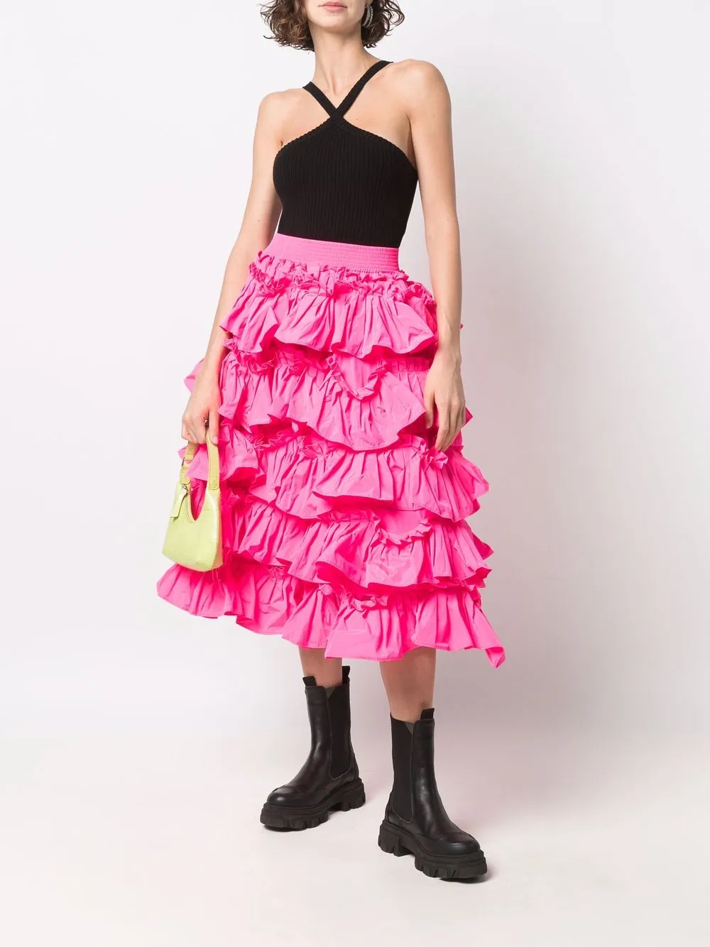  Red Valentino A Linien Rock Mit Rüschen   Rosa 