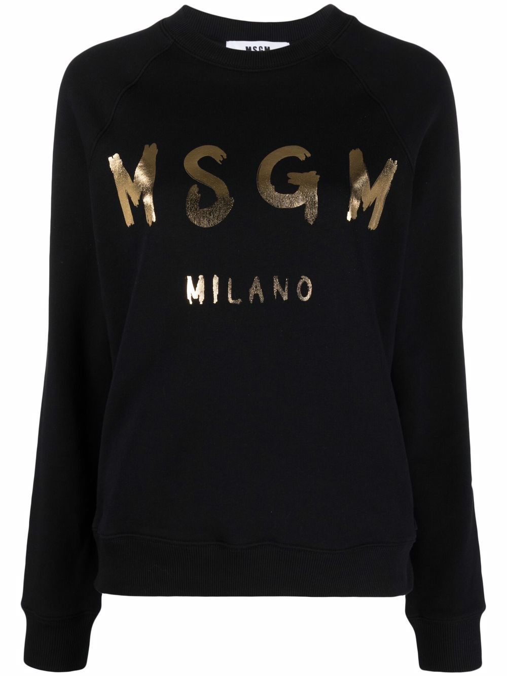 

MSGM sudadera con logo estampado - Negro