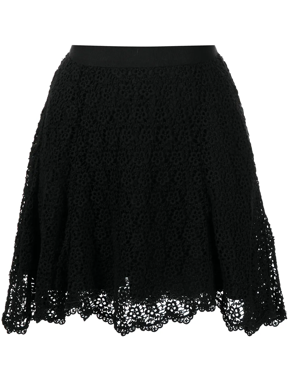 

Isabel Marant embroidered cotton mini skirt - Black