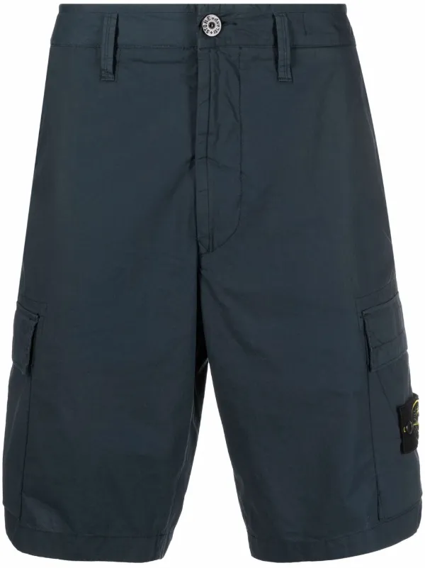 Compass logo-patch cargo shorts for men 