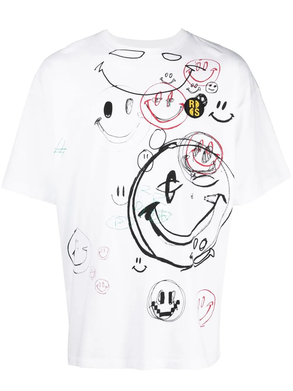 

Raf Simons playera con logo de Raf Simons x Smiley - Blanco