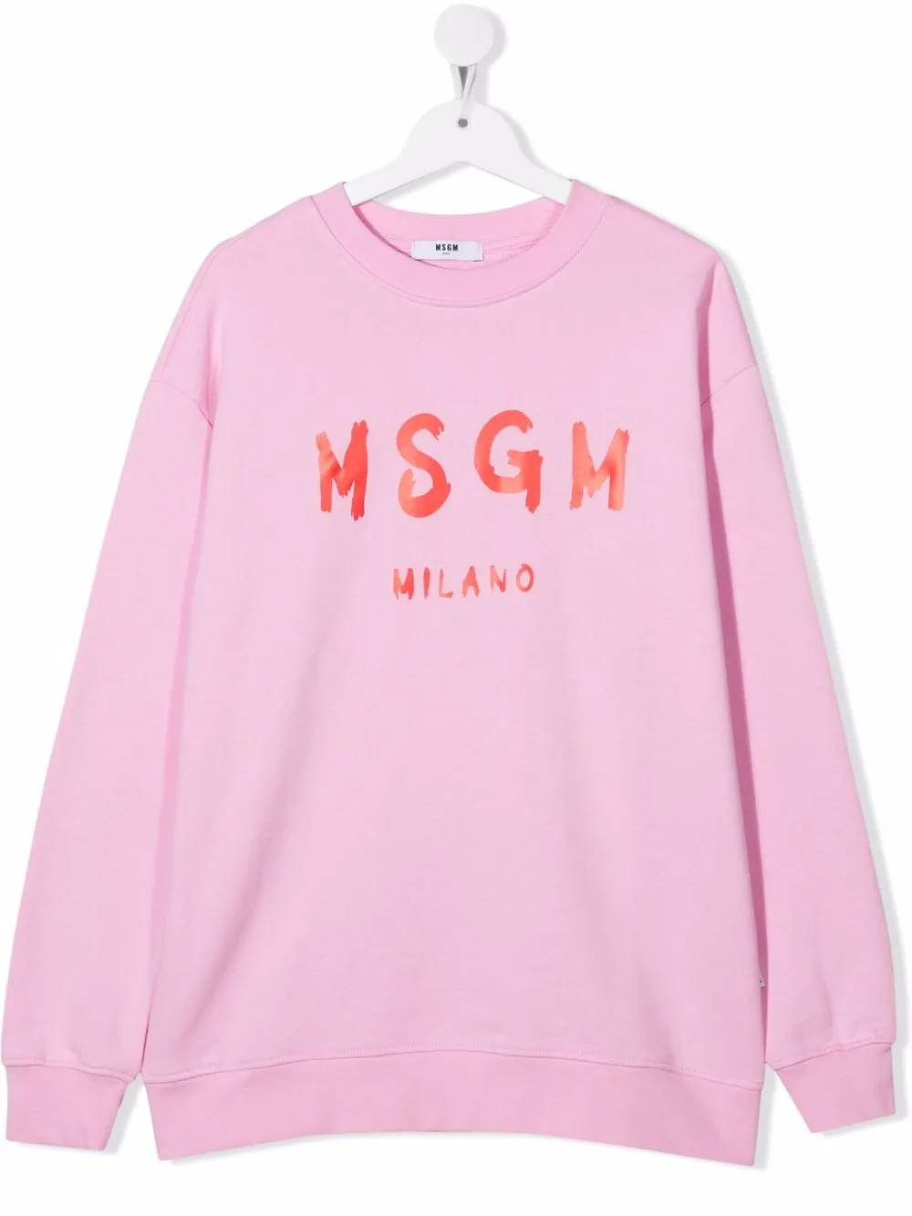 

MSGM Kids sudadera con logo estampado - Rosado