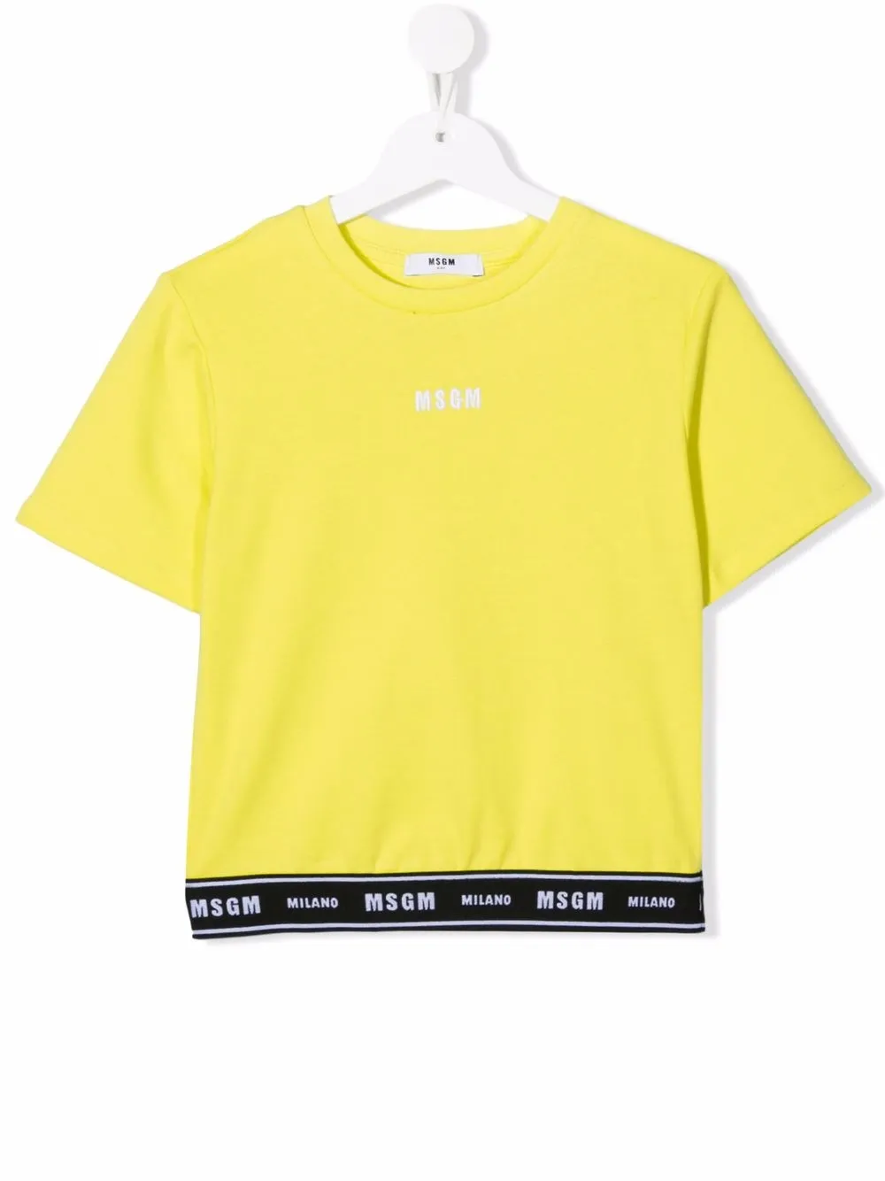 MSGM Kids футболка с вышитым логотипом