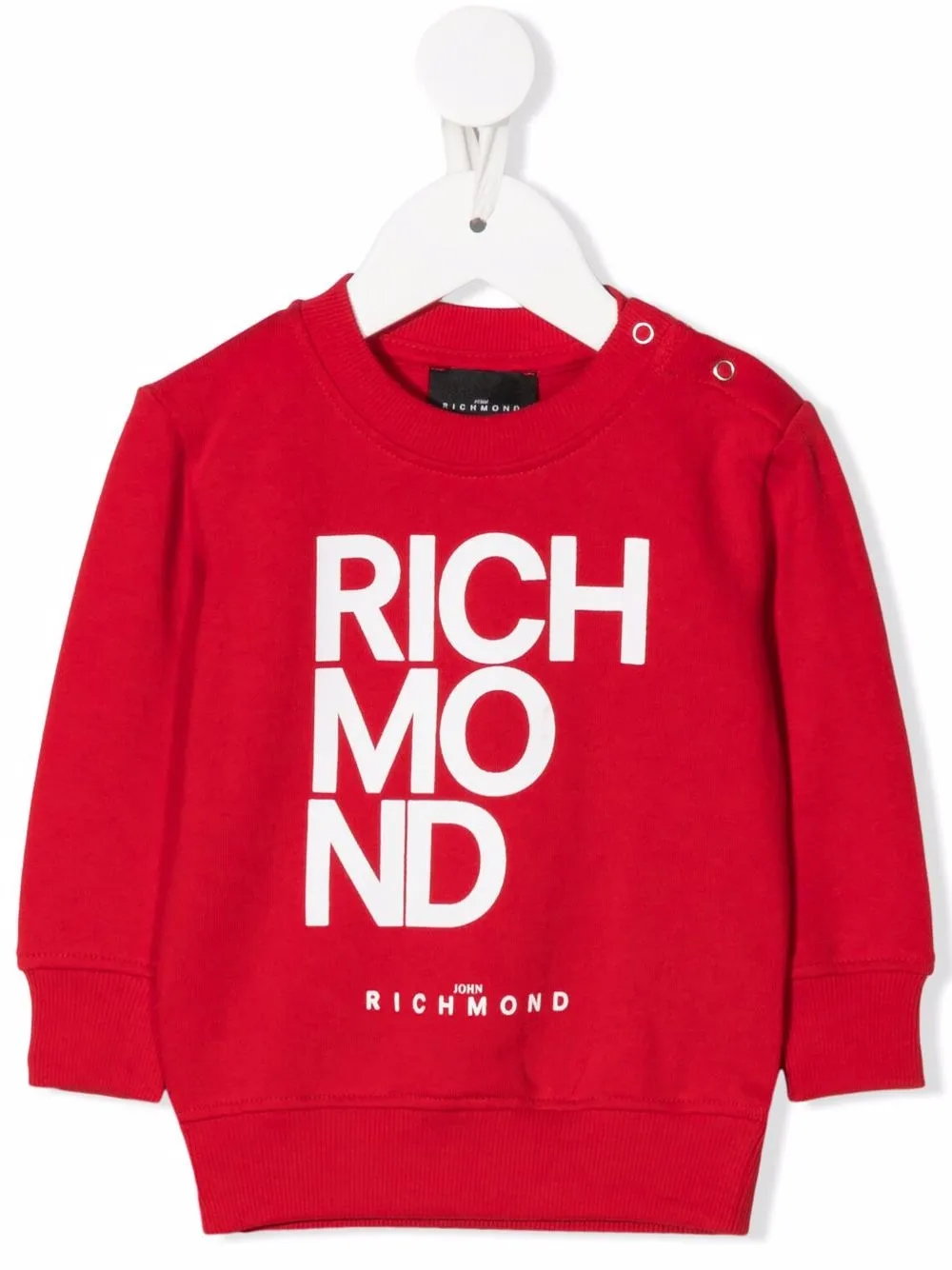 

John Richmond Junior sudadera con logo estampado - Rojo