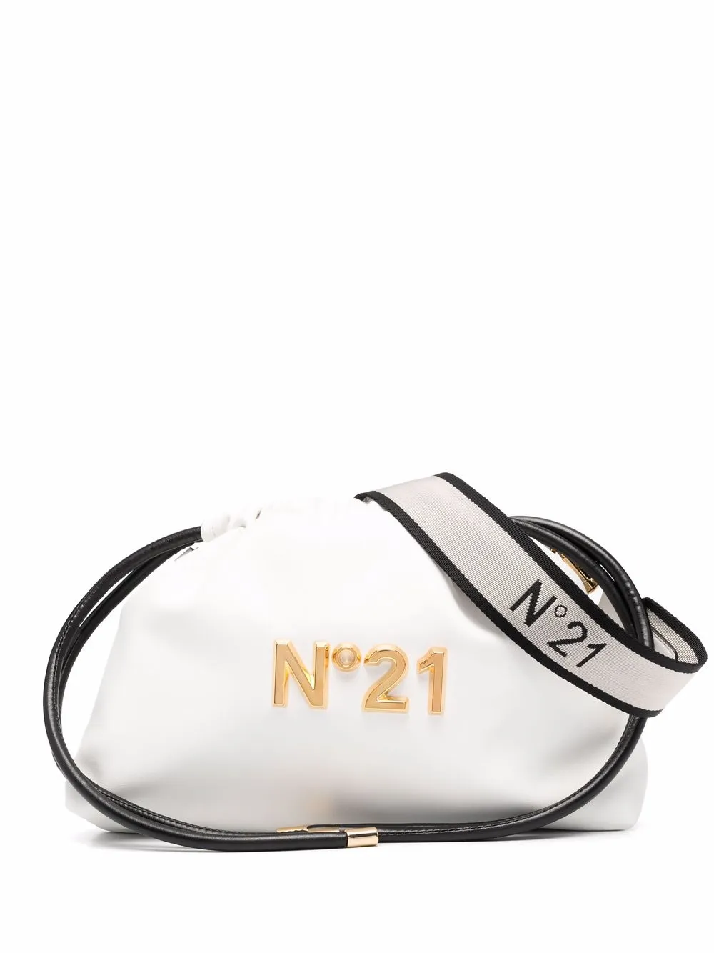 

Nº21 bolsa de hombro Eva con placa del logo - Blanco