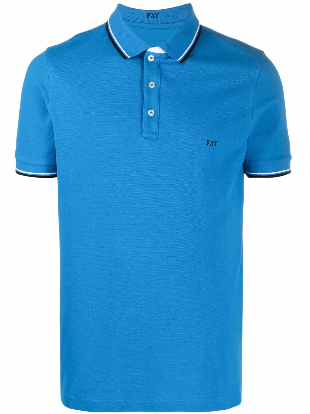 

Fay embroidered logo polo shirt - Blue