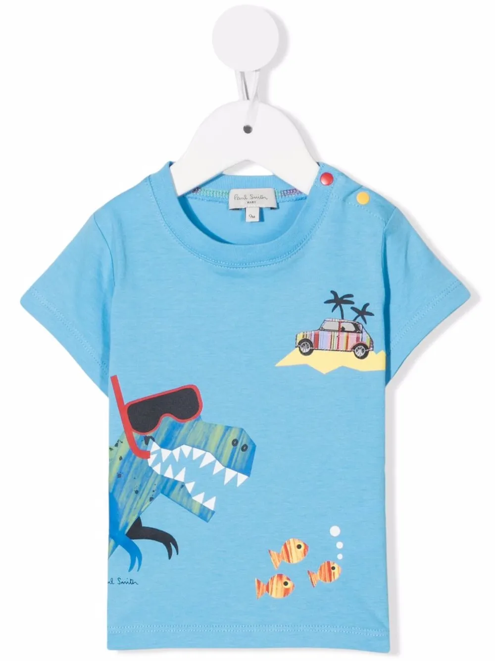 

Paul Smith Junior playera con carro estampado - Azul