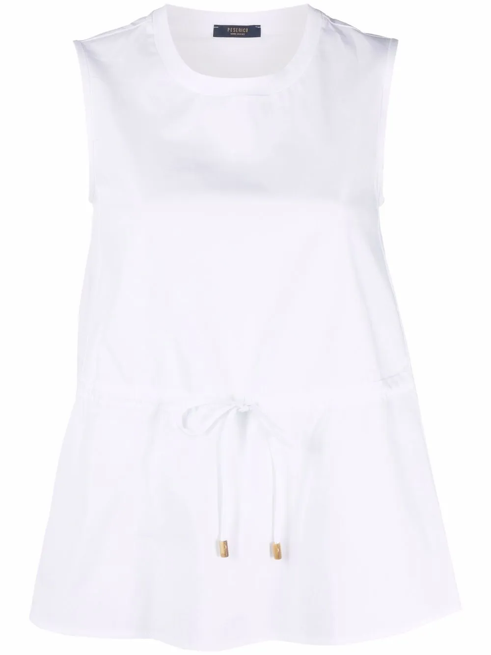 

Peserico tie-fastening peplum blouse - White