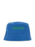 Kenzo Kids logo-print bucket hat - Blue