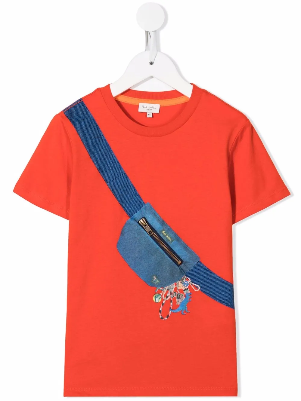 

Paul Smith Junior playera con cangurera estampada - Rojo