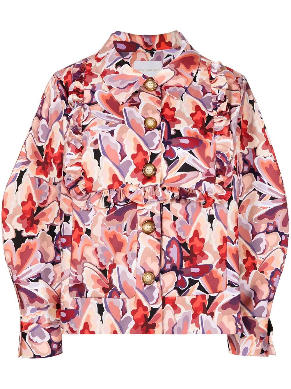 Kika Vargas рубашка Virginia с абстрактным принтом