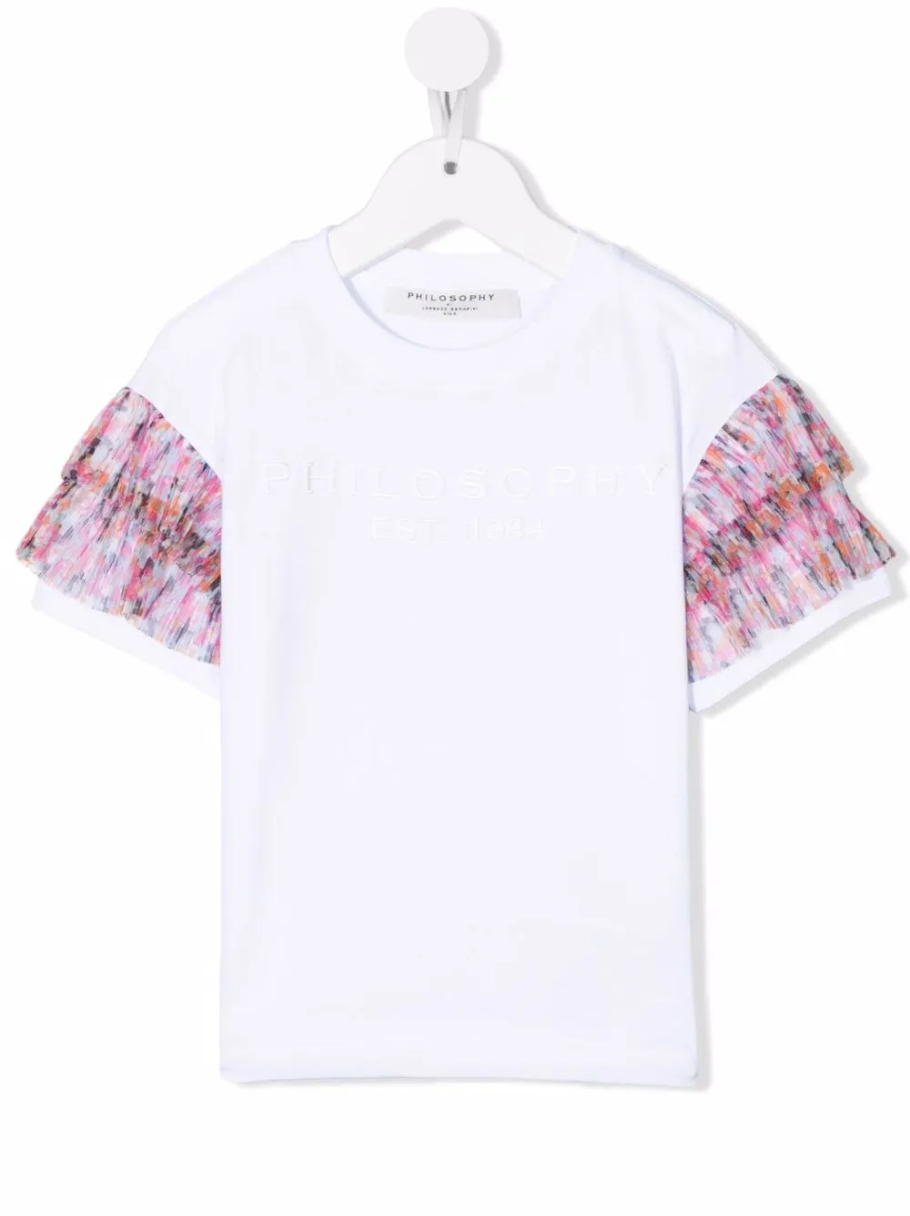 

Philosophy Di Lorenzo Serafini Kids ruffle-sleeve cotton T-shirt - White