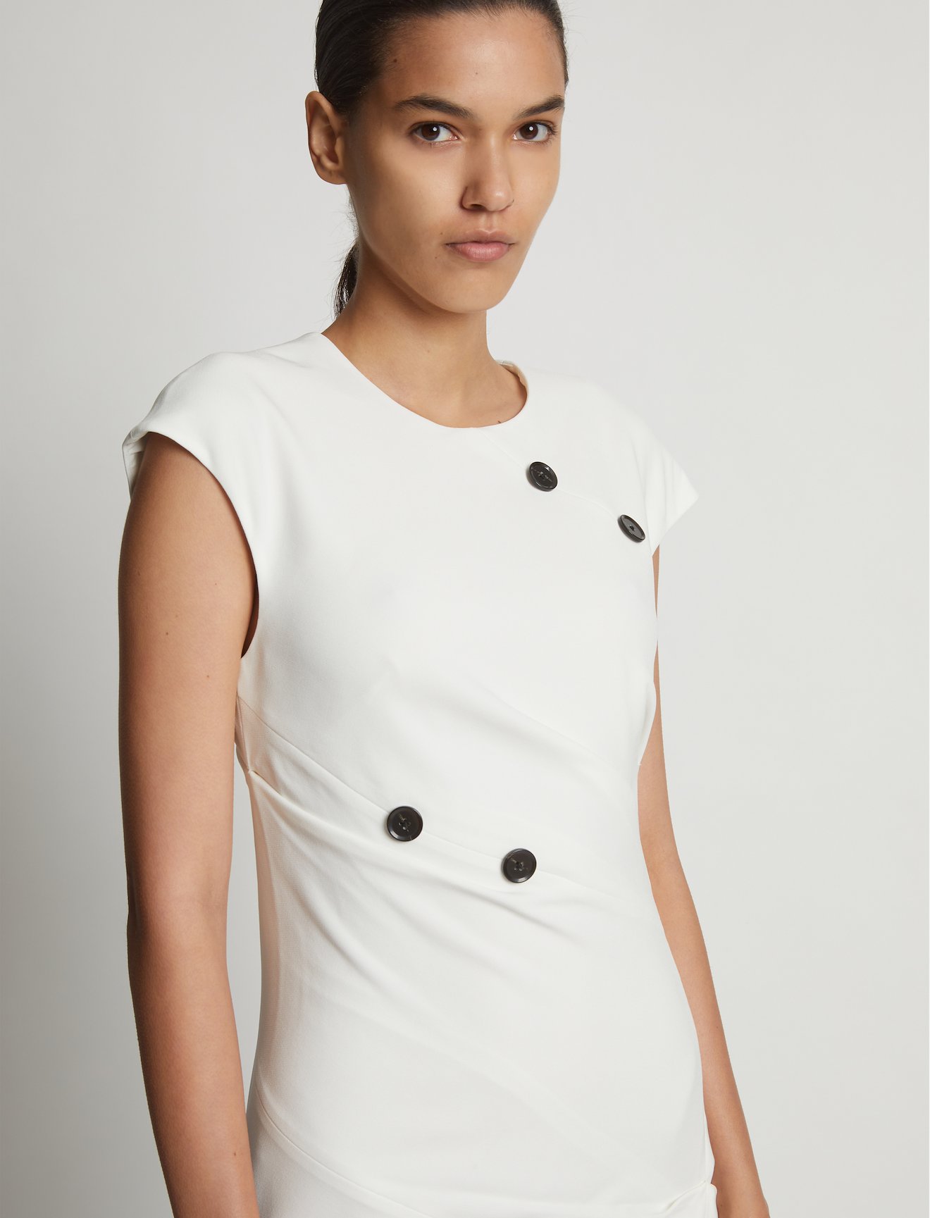 Matte Viscose Crepe Spiral Dress #3