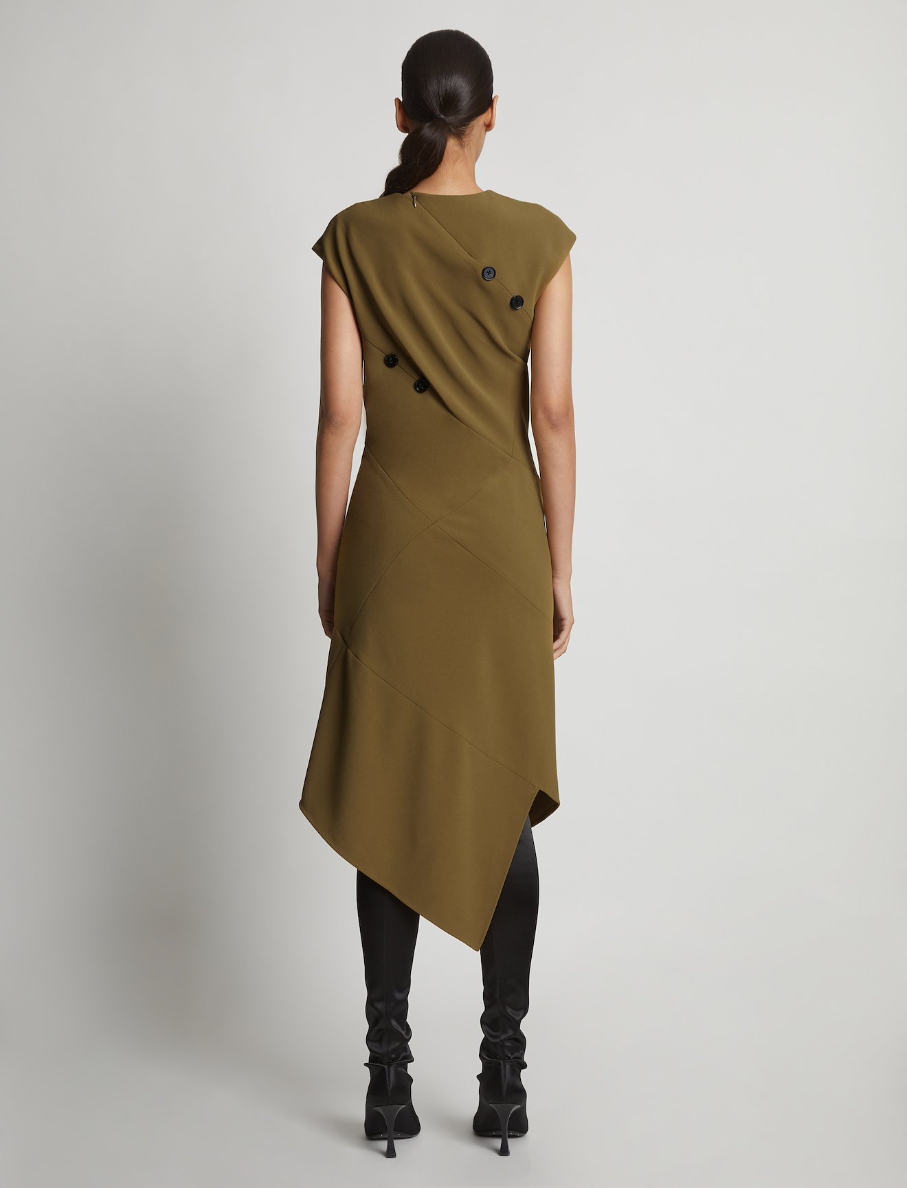Matte Viscose Crepe Spiral Dress #2