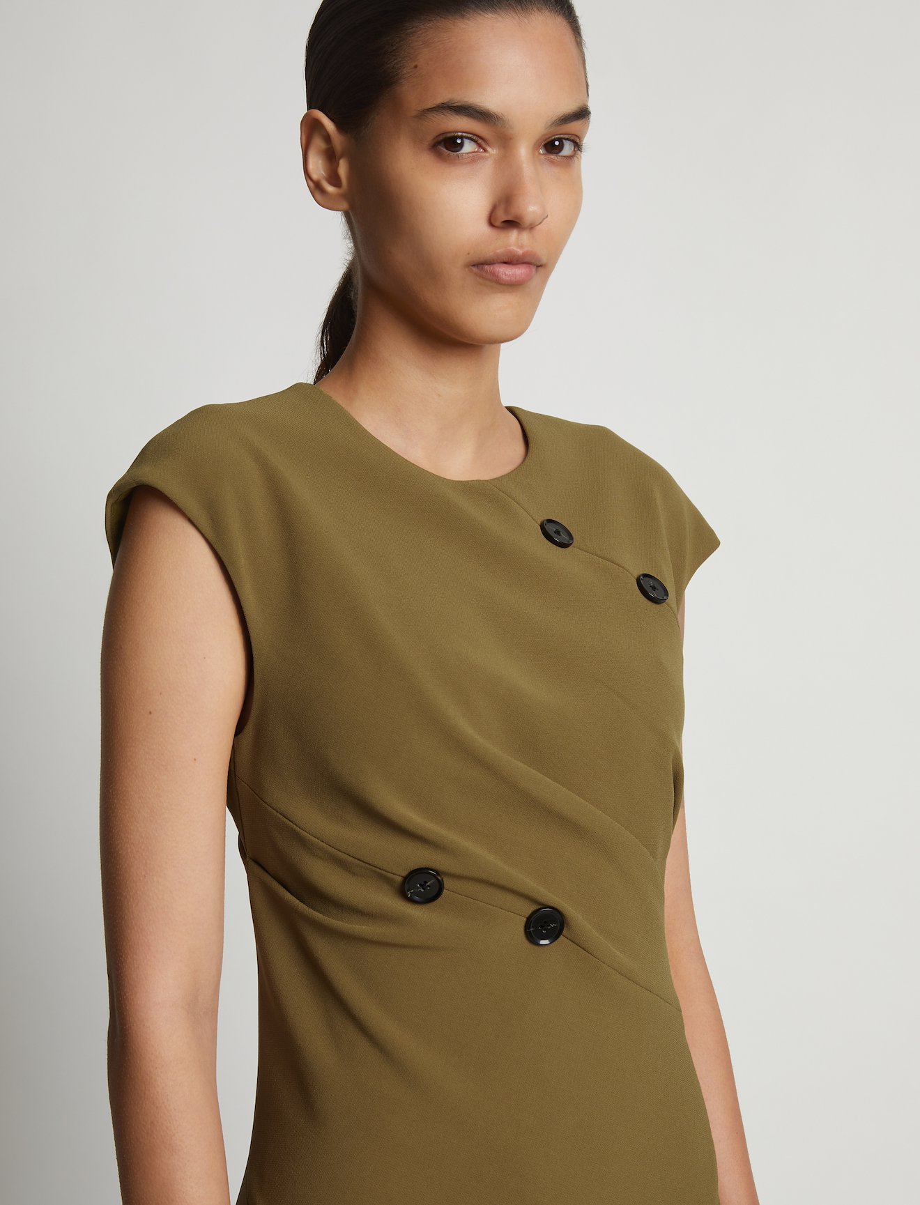 Matte Viscose Crepe Spiral Dress #3