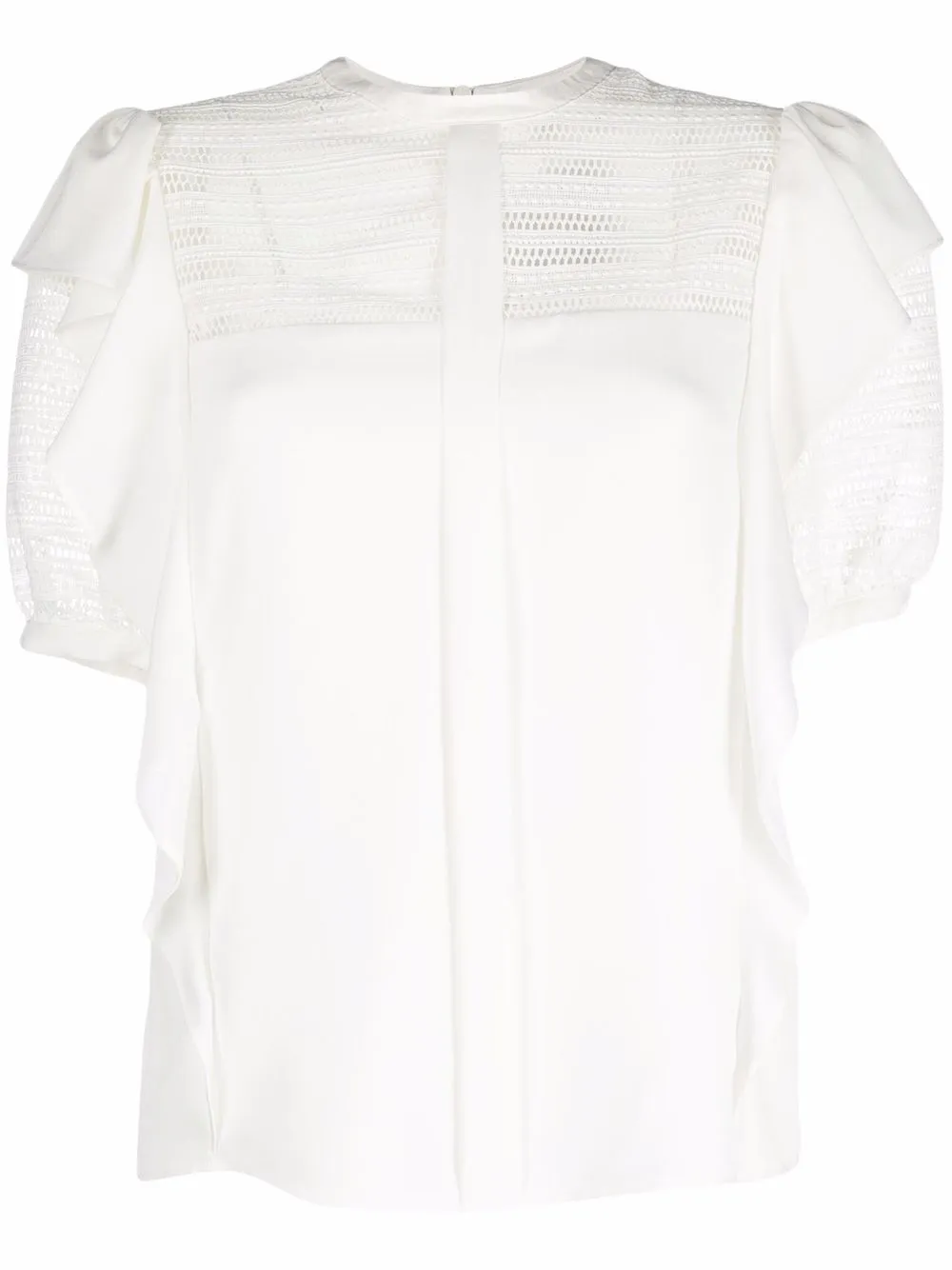 

TWINSET blusa con volantes - Blanco