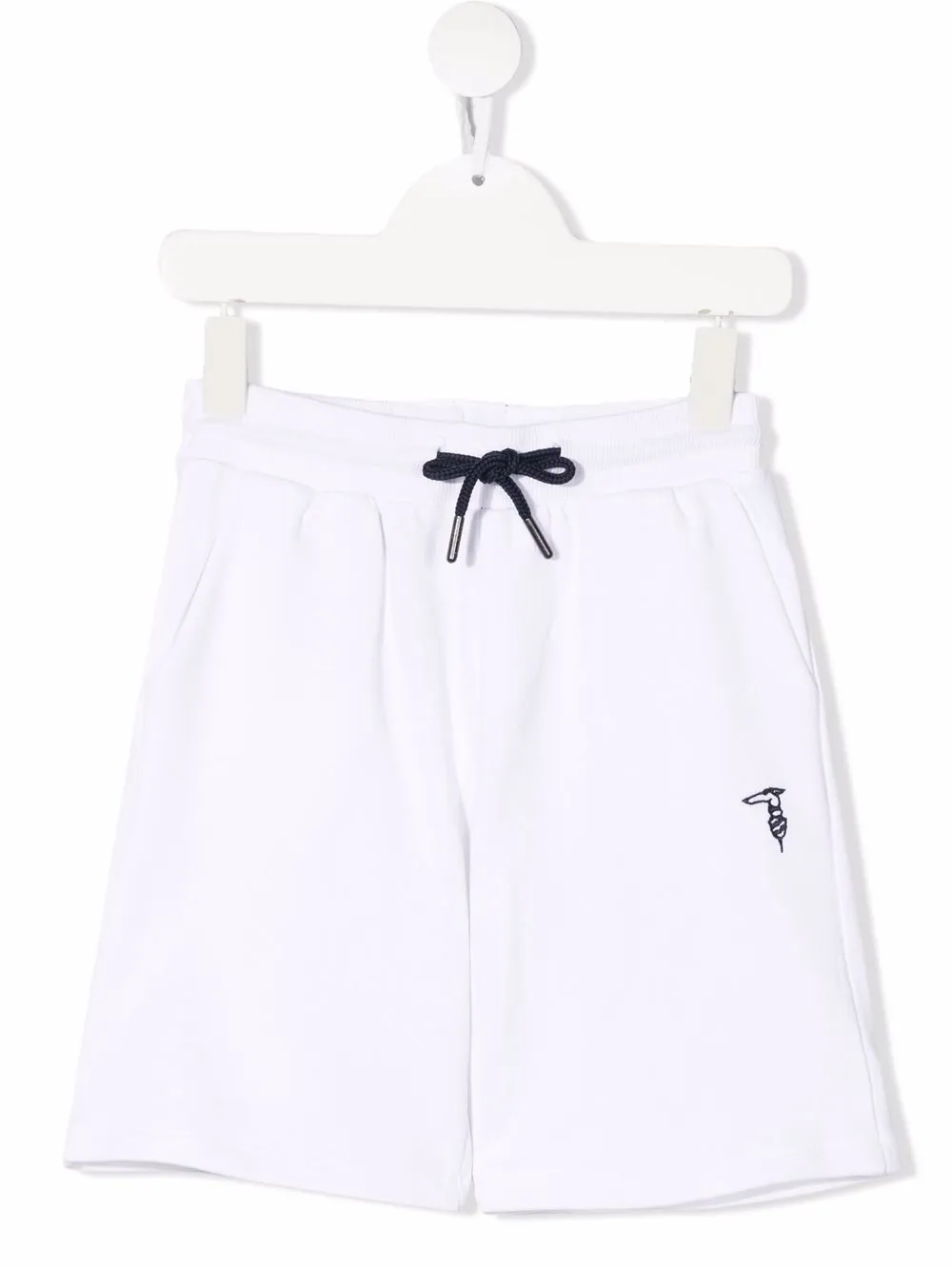 

TRUSSARDI JUNIOR shorts deportivos con logo bordado - Blanco