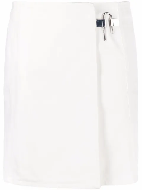 Givenchy falda asimétrica con diseño de candado