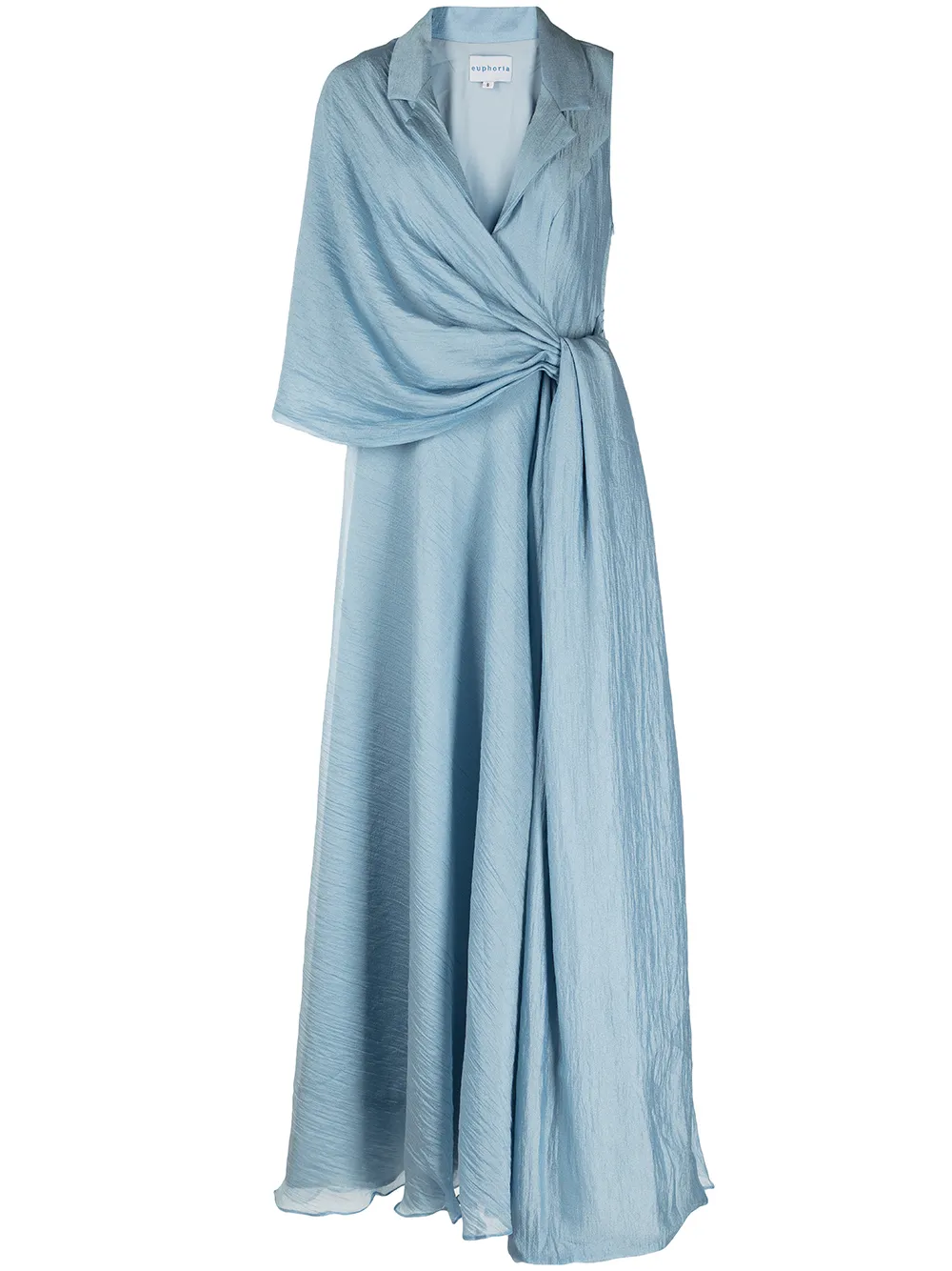 Euphoria asymmetric drape-front gown