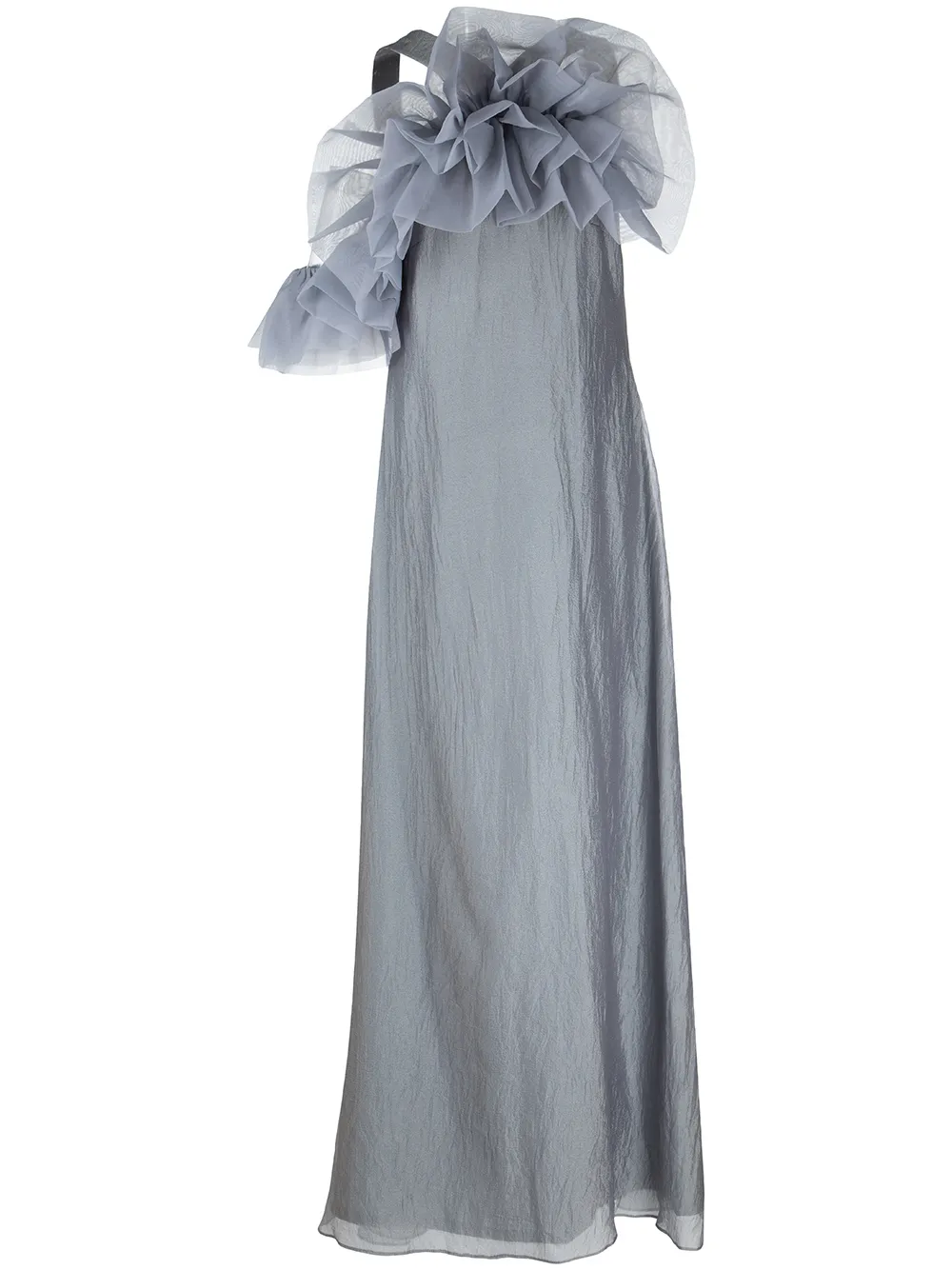 Euphoria oversized-ruffle floor-length gown
