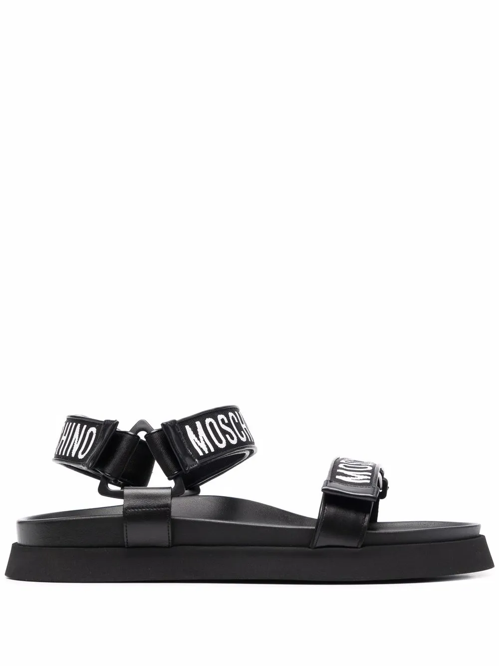 

Moschino sandalias con cierre autoadherente - Negro