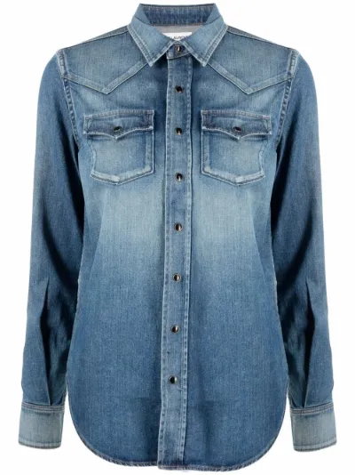 slim-fit denim shirt | Saint Laurent 