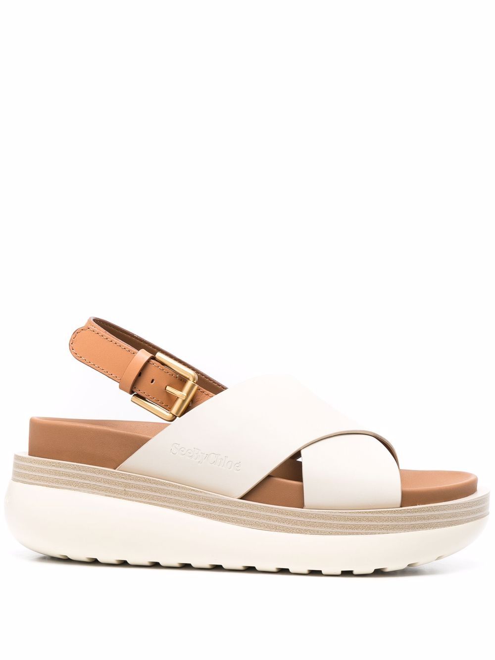 Shop See by Chloé cross-strap slingback sandals with Express Delivery ...