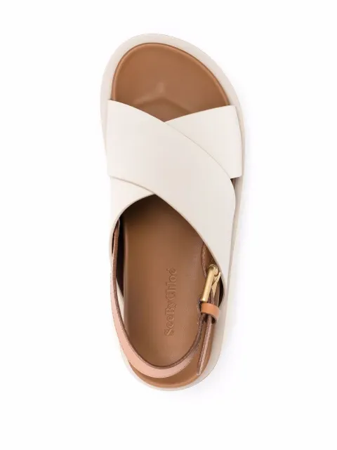 cross-strap Slingback Sandals - Farfetch