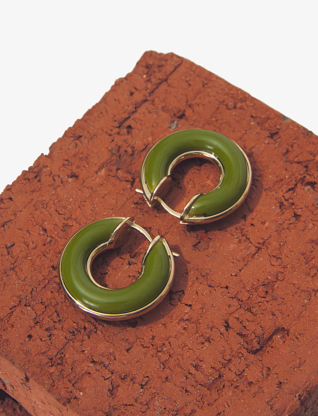 Enamel Mini Hoop Earrings #1