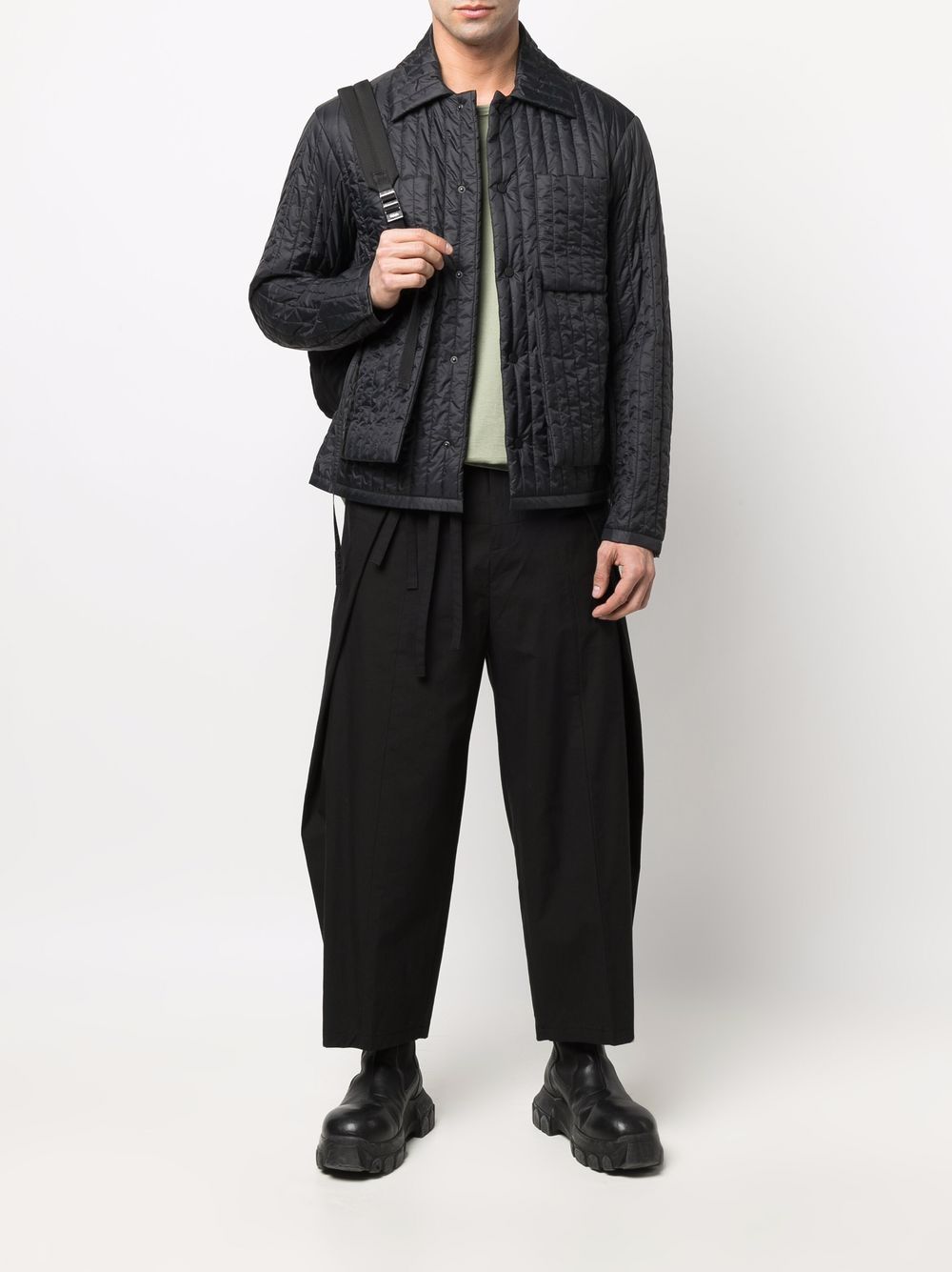 фото Craig green tie-fastening quilted worker jacket