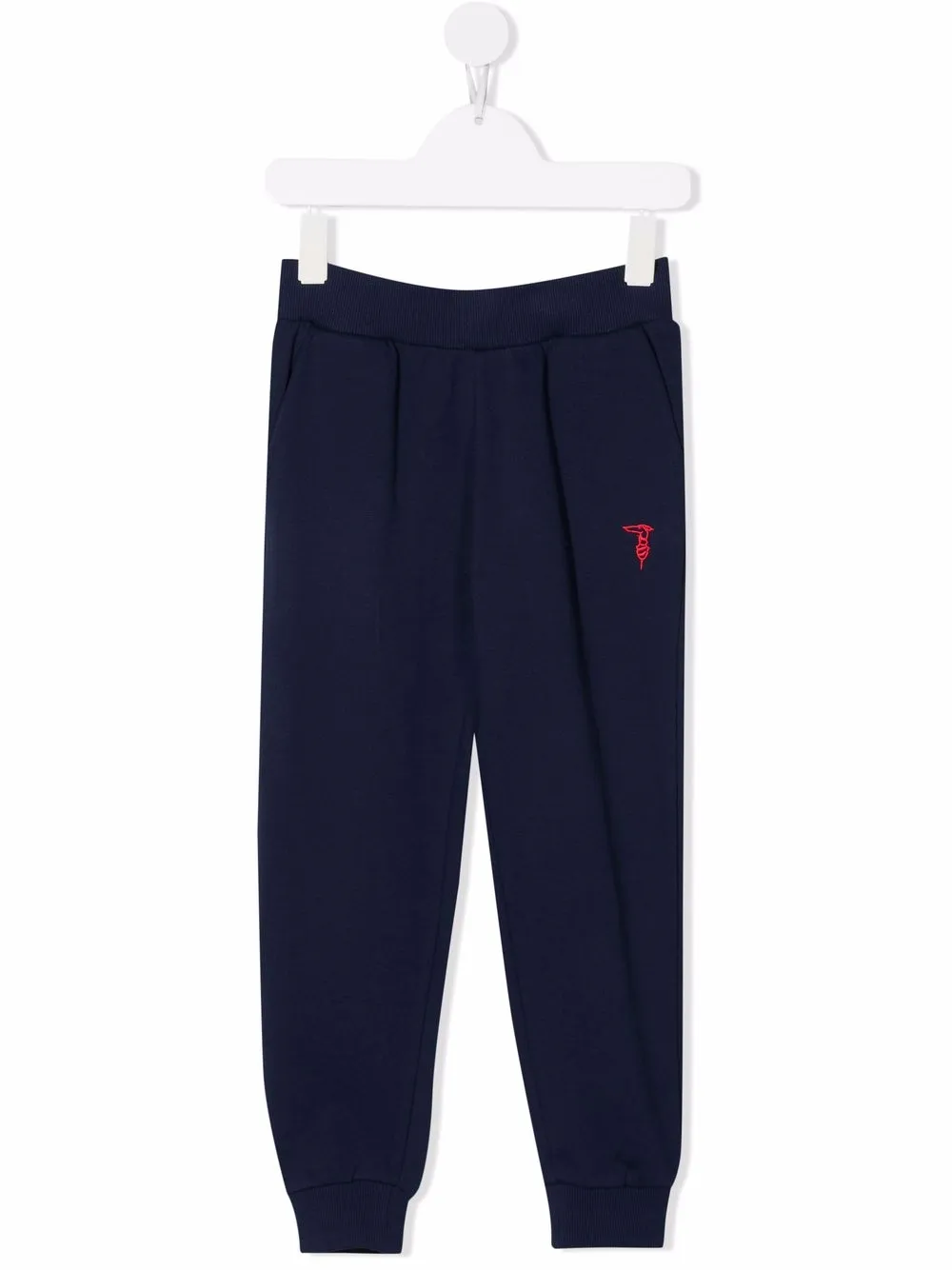 

TRUSSARDI JUNIOR pants con logo bordado - Azul